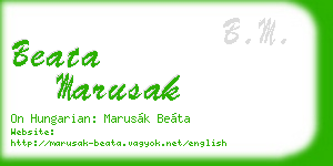 beata marusak business card